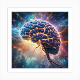 Brain In Space Art Print