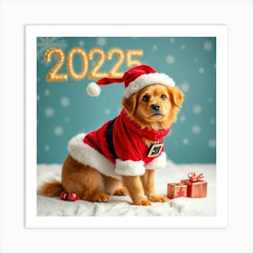 Asm Orange Dog Wearing Like Santa Celebrate The New Ye 1944640b 62cd 423b Bdba 0689d92f732b Art Print