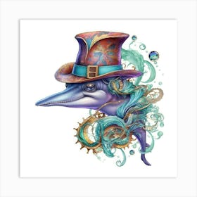 Steampunk Dolphin Poster