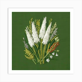 White Flowers 7 Art Print