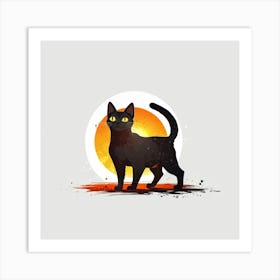 Black Cat 2 Art Print