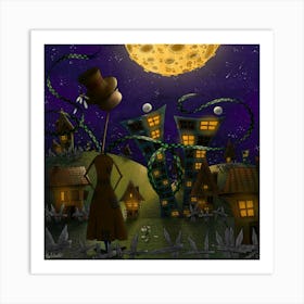 Look at the Big Moon Art Print