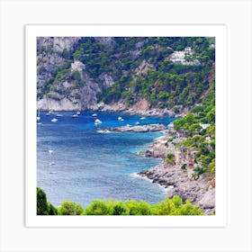 Capri Water Sea Mediterranean Italy Italia Italian photo photography art travel Art Print