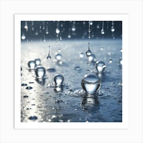 Water Droplets 2 Art Print