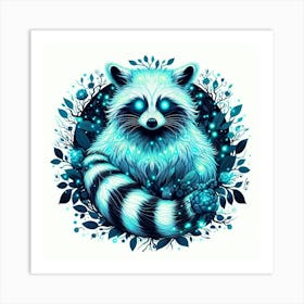 A mystical raccoon Art Print