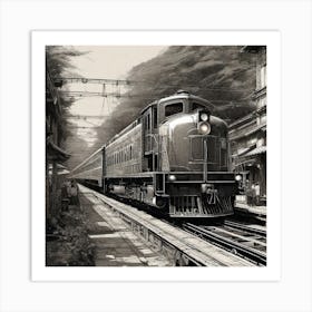 Train On The Tracks 4 Art Print