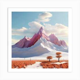 Snowy Mountains Art Print