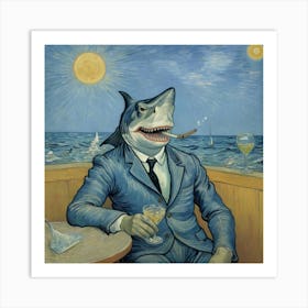 Shark Chillout 1 Art Print