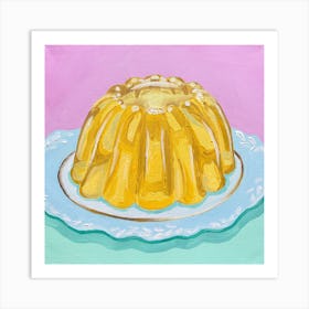 Lemon Jello Square Art Print