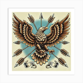 Tattoo Eagle 2 Art Print