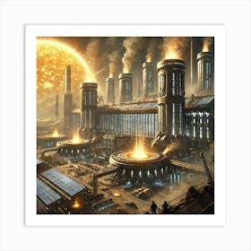 A Powerful Scene Of The Sun Forges Art Print