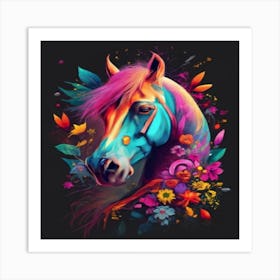 Colorful Horse Art Print