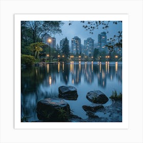 Reflections In The Park Art Print