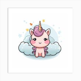 Cute Unicorn 644 Art Print