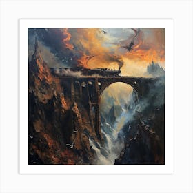 Harry Potter And The Train Art Print