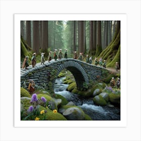 Elf On The Bridge Art Print