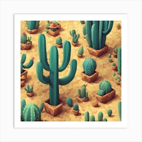 Cactus Desert 5 Art Print