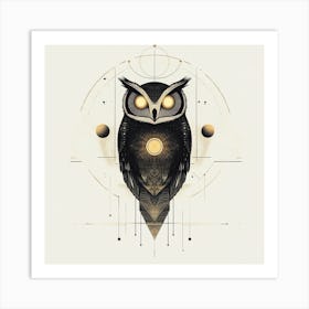 Owl Rulez Art Print