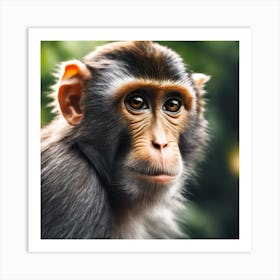 Close Up Of A Monkey 4 Art Print