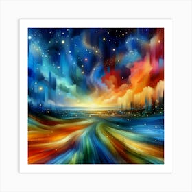 Abstract Of The Night Sky Art Print