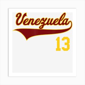 Retro Venezuela Baseball Vinotinto Beisbol 13 Art Print