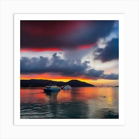 Sunset In Thailand Art Print