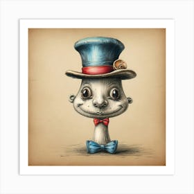 Rabbit In A Top Hat 2 Art Print