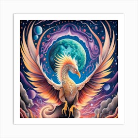 Phoenix Dragon Art Print