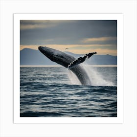 Humpback Whale Breaching Art Print