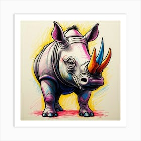 Rhino 11 Art Print