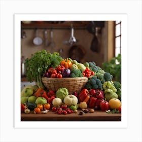 Fresh Fruits And Vegetables 1 Art Print