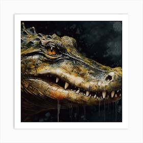 Alligator Head Art Print