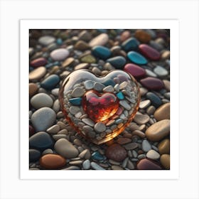 Heart Of Pebbles 3 Art Print