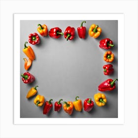 Peppers In A Circle 4 Art Print