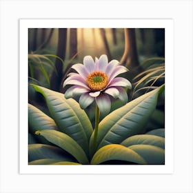 Flower In The Forest Art Print