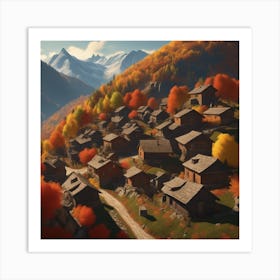 Autumn Village 29 Art Print