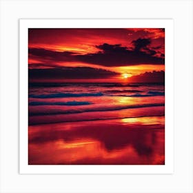 Sunset Painting, Beautiful Sunsets, Beautiful Sunsets, Beautiful Sunsets Art Print