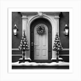 Christmas Door 55 Art Print