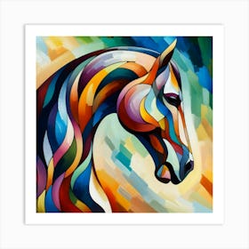 Colorful Horse Painting 5 Art Print