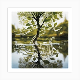 Tree In Water Art Print