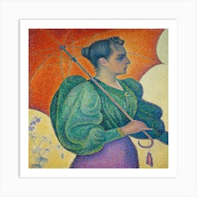 Lady With An Umbrella Art Print