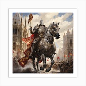 Knight On Horseback 2 Art Print