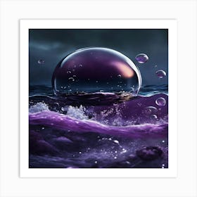 Purple Water Art Print