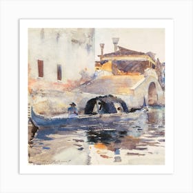 Venice Gondola Square Art Print