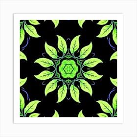 Psychedelic Leaves Poster