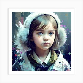 Little Girl Ai Art Print