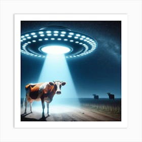 Alien Cow 3 Art Print