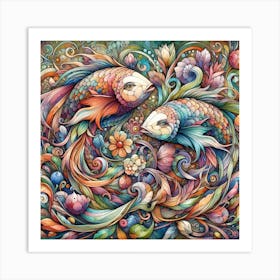 Colorful fish 2 Art Print