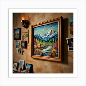 Mountain Landscape Painting 3 Art Print