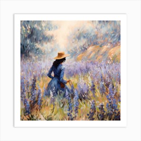 Soft Threads of Spring: Riverside Bliss Art Print